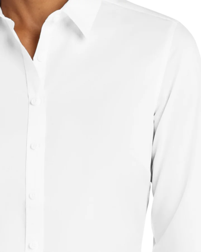 Closeup of a L663 Port Authority Ladies SuperPro Twill Shirt